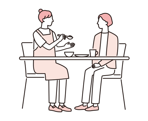 楽しい昼食やおやつタイム